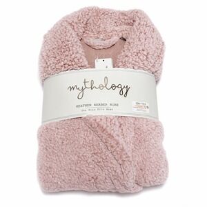 Mythology Heather Berber Unisex Robe Pink One Size Fits Most NWT